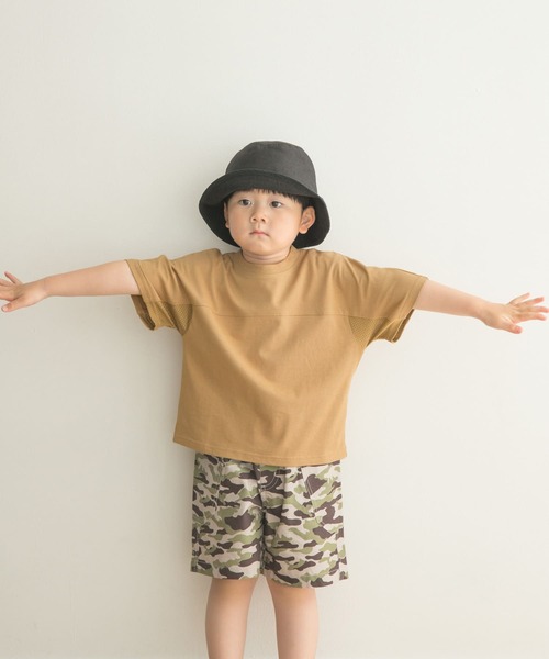 URBAN RESEARCH DOORS(アーバンリサーチドアーズ)の「メッシュスウィッチングドルマンTシャツ(KIDS)(Tシャツ/カットソー・キッズ・ベージュ/カーキ・135/120/105)」の16枚目の写真