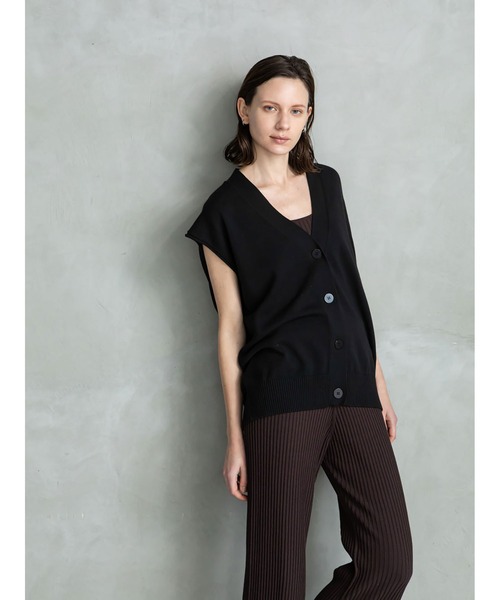 Enchainement Cotton Knit Vest 新品タグ付き COTTON KNIT VEST (mixed)】 - Time is on