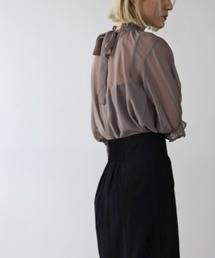 UNFIELD | 【UNFIELD】前後２Wayハイネックシャーリングシアーブラウス(シャツ/ブラウス)