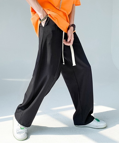 Ressaca(レサーカ)の「ルーズストレートシルエット スラックスイージーワイドパンツ(スラックス・メンズ・ホワイト/チャコールグレー/ライトブルー/ブラック/グレー/ブルー/カーキ・M/L/S/XL/XXL)」の10枚目の写真