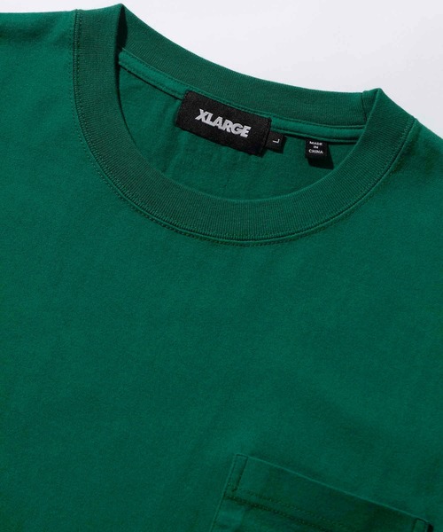 XLARGE（エクストララージ）の「MINI SLANTED OG LOGO S/S POCKET TEE（Tシャツ/カットソー・メンズ・グリーン/ブラック/ホワイト/パープル・XL/L/S/M）」の6枚目の写真