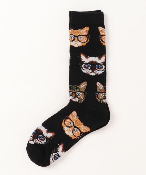 emesuelee（エメスーリー）の「バリエーションユニークソックス 動物 ストリート 可愛い（ソックス/靴下・レディース・スカイブルー/ネイビー/ブルー系4/ブラック系2/ブラック系1/ブルー系3/ブラック系3/ブルー系2/ブルー/ブラック/グリーン/ブラウン/グリーン系/ブラック系4/ブルー系5・フリー）」の2枚目の写真