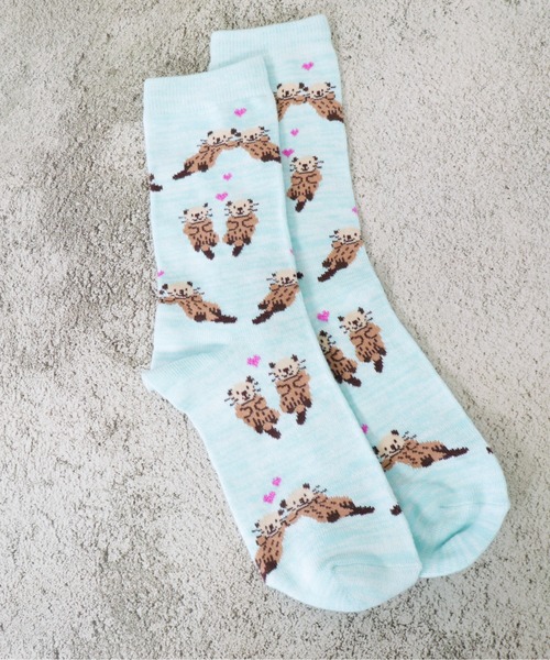 emesuelee（エメスーリー）の「バリエーションユニークソックス 動物 ストリート 可愛い（ソックス/靴下・レディース・スカイブルー/ネイビー/ブルー系4/ブラック系2/ブラック系1/ブルー系3/ブラック系3/ブルー系2/ブルー/ブラック/グリーン/ブラウン/グリーン系/ブラック系4/ブルー系5・フリー）」の9枚目の写真