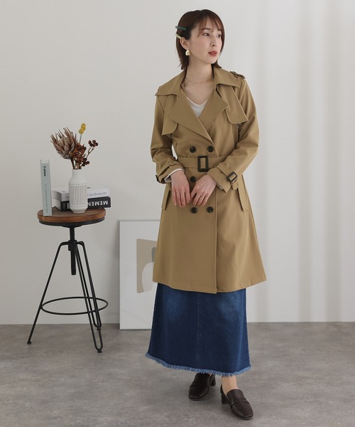 ElegChic(エレグシック)の「トレンチコート(トレンチコート・レディース・ベージュ/キャメル・L/M)」の10枚目の写真