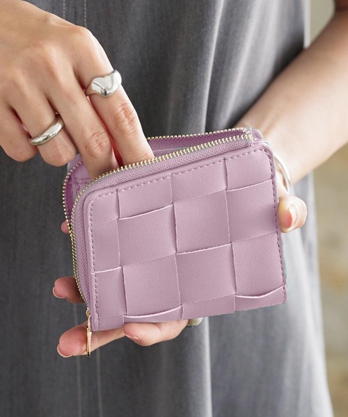 KOBE LETTUCE（コウベレタス）の「イントレチャートミニウォレット（財布・レディース・ラベンダー/ホワイト/ブラック/グリーン/シルバー/キャメル/イエロー・FREE）」の4枚目の写真