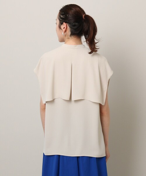 UNTITLED（アンタイトル）の「◆【オンオフどちらも】マオカラーブラウス（シャツ/ブラウス・レディース・ライトベージュ/ブラック/カーキ/ターコイズブルー・48/04/50/44/00/02）」の8枚目の写真