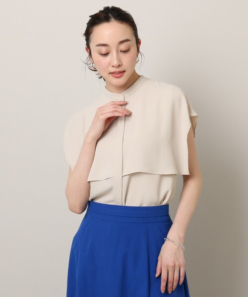 UNTITLED（アンタイトル）の「◆【オンオフどちらも】マオカラーブラウス（シャツ/ブラウス・レディース・ライトベージュ/ブラック/カーキ/ターコイズブルー・48/04/50/44/00/02）」の12枚目の写真