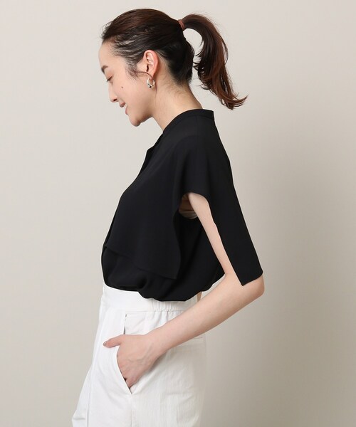 UNTITLED（アンタイトル）の「◆【オンオフどちらも】マオカラーブラウス（シャツ/ブラウス・レディース・ライトベージュ/ブラック/カーキ/ターコイズブルー・48/04/50/44/00/02）」の15枚目の写真