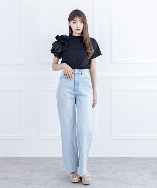 tシャツ デニム袖Ｔシャツ「CLEAR_CREA」 レディース tシャツ デニム袖Tシャツ「CLEAR_CREA」 レディース : ZOZOTOWN