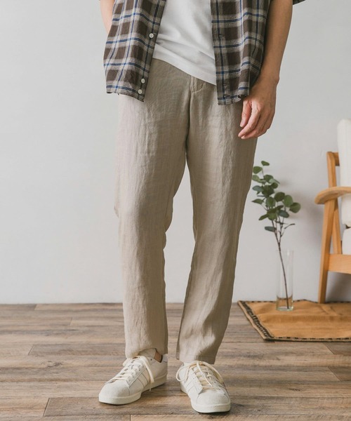 URBAN RESEARCH DOORS（アーバンリサーチドアーズ）の「リネンイージーパンツ（その他パンツ・メンズ・ホワイト系その他/ブルー/チャコールグレー/グリーン・X-LARGE/SMALL/LARGE/MEDIUM）」の5枚目の写真