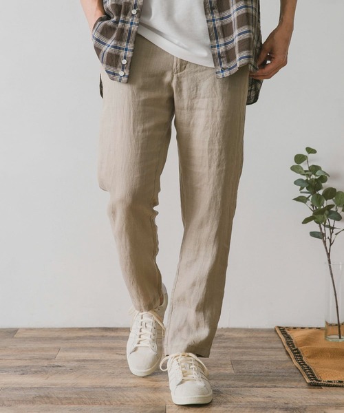 URBAN RESEARCH DOORS（アーバンリサーチドアーズ）の「リネンイージーパンツ（その他パンツ・メンズ・ホワイト系その他/ブルー/チャコールグレー/グリーン・X-LARGE/SMALL/LARGE/MEDIUM）」の10枚目の写真
