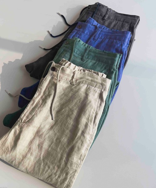 URBAN RESEARCH DOORS（アーバンリサーチドアーズ）の「リネンイージーパンツ（その他パンツ・メンズ・ホワイト系その他/ブルー/チャコールグレー/グリーン・X-LARGE/SMALL/LARGE/MEDIUM）」の18枚目の写真