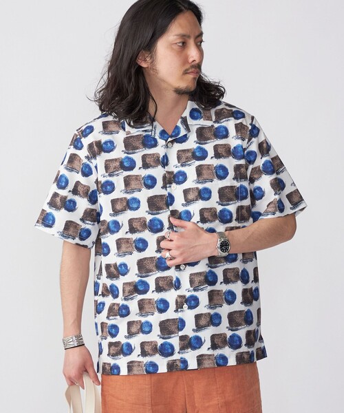 SHIPS（シップス）の「SHIPS: Reflax(R) 80'sプリント ドライタッチ オープンカラー シャツ（シャツ/ブラウス・メンズ・ベージュ/イエロー/グリーン・SMALL/MEDIUM/LARGE/X-LARGE）」の12枚目の写真