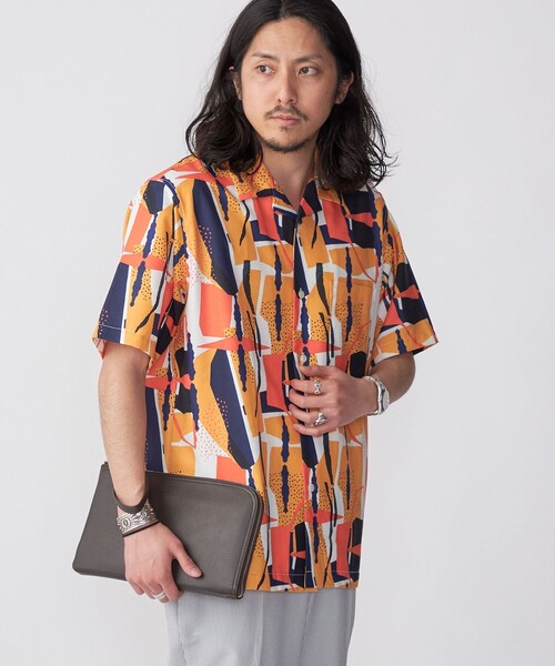 SHIPS（シップス）の「SHIPS: Reflax(R) 80'sプリント ドライタッチ オープンカラー シャツ（シャツ/ブラウス・メンズ・ベージュ/イエロー/グリーン・SMALL/MEDIUM/LARGE/X-LARGE）」の20枚目の写真