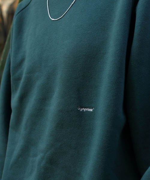 GYMPHLEX（ジムフレックス）の「GYMPHLEX/ジムフレックス　スウィングスリーブクルーネックプルオーバー　SWING SLEEVE CREW NECK PULLOVER　GY-C0173 TCF（スウェット・メンズ・ダークグリーン/アイボリー/トップグレー/ネイビー・M/L）」の17枚目の写真