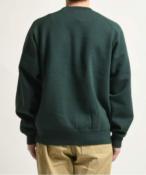 GYMPHLEX（ジムフレックス）の「GYMPHLEX/ジムフレックス　スウィングスリーブクルーネックプルオーバー　SWING SLEEVE CREW NECK PULLOVER　GY-C0173 TCF（スウェット・メンズ・ダークグリーン/アイボリー/トップグレー/ネイビー・M/L）」の20枚目の写真