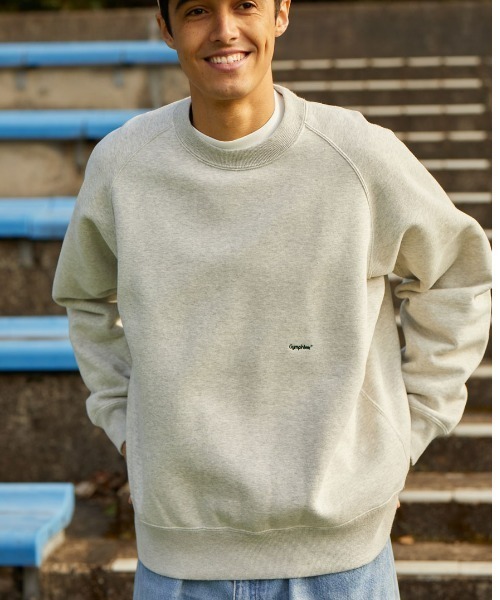 GYMPHLEX（ジムフレックス）の「GYMPHLEX/ジムフレックス　スウィングスリーブクルーネックプルオーバー　SWING SLEEVE CREW NECK PULLOVER　GY-C0173 TCF（スウェット・メンズ・ダークグリーン/アイボリー/トップグレー/ネイビー・M/L）」の10枚目の写真