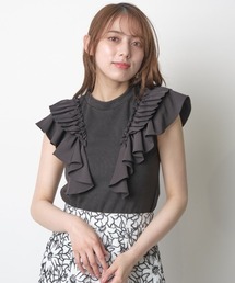 プリーツフリルプルオーバー