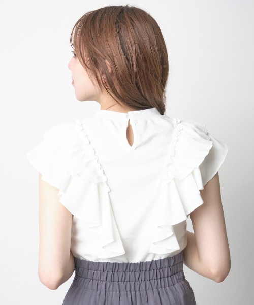 WILLSELECTION（ウィルセレクション）の「プリーツフリルプルオーバー（Tシャツ/カットソー・レディース・オフホワイト/ピンク/ブラック・MEDIUM）」の11枚目の写真