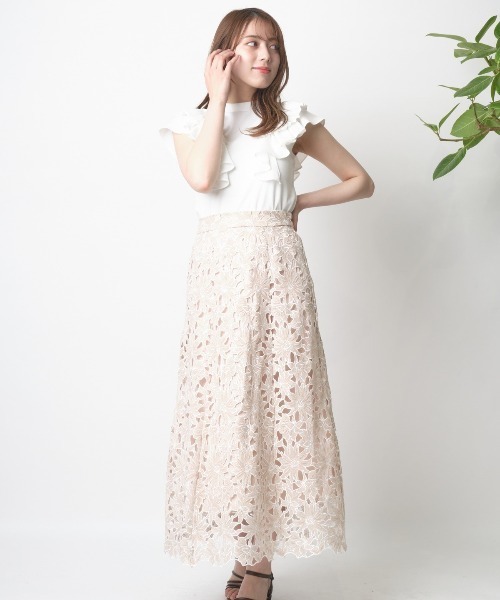 WILLSELECTION（ウィルセレクション）の「プリーツフリルプルオーバー（Tシャツ/カットソー・レディース・オフホワイト/ピンク/ブラック・MEDIUM）」の4枚目の写真