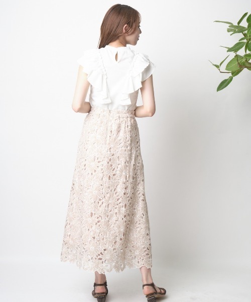 WILLSELECTION（ウィルセレクション）の「プリーツフリルプルオーバー（Tシャツ/カットソー・レディース・オフホワイト/ピンク/ブラック・MEDIUM）」の7枚目の写真