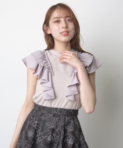 WILLSELECTION（ウィルセレクション）の「プリーツフリルプルオーバー（Tシャツ/カットソー・レディース・オフホワイト/ピンク/ブラック・MEDIUM）」の8枚目の写真