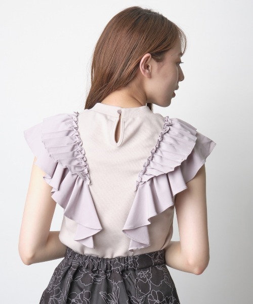 WILLSELECTION（ウィルセレクション）の「プリーツフリルプルオーバー（Tシャツ/カットソー・レディース・オフホワイト/ピンク/ブラック・MEDIUM）」の13枚目の写真