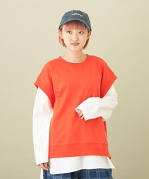 CUBE SUGAR（キューブシュガー）の「無地ミニ裏毛スウェットクルーネックベスト（ベスト）」