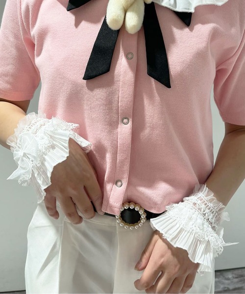 SPINNS(スピンズ)の「レースリボン 付け袖(手袋・レディース・ブラック/ホワイト・ONESIZE)」の10枚目の写真
