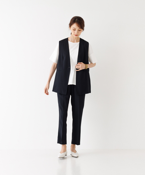 abahouse mavie（アバハウスマヴィ）の「ドライタッチPT（その他パンツ・レディース・ブラック/グレイッシュベージュ・38/36）」の14枚目の写真