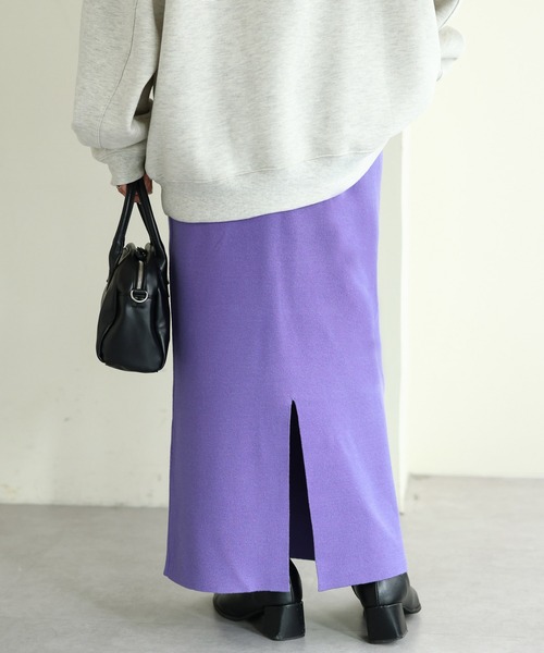 DISCOAT（ディスコート）の「ナローニットスカート（スカート・レディース・ブラック/ブルー/オレンジ/イエロー/ブラウン/パープル/ホワイト系その他・FREE）」の9枚目の写真