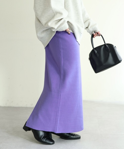 DISCOAT（ディスコート）の「ナローニットスカート（スカート・レディース・ブラック/ブルー/オレンジ/イエロー/ブラウン/パープル/ホワイト系その他・FREE）」の10枚目の写真