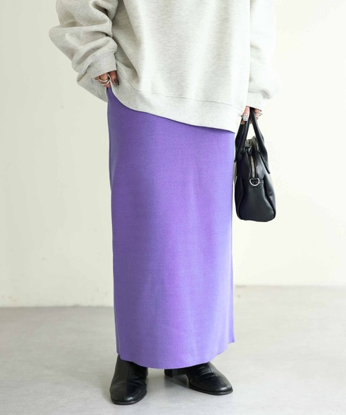 DISCOAT（ディスコート）の「ナローニットスカート（スカート・レディース・ブラック/ブルー/オレンジ/イエロー/ブラウン/パープル/ホワイト系その他・FREE）」の11枚目の写真