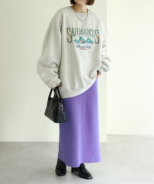 DISCOAT（ディスコート）の「ナローニットスカート（スカート・レディース・ブラック/ブルー/オレンジ/イエロー/ブラウン/パープル/ホワイト系その他・FREE）」の14枚目の写真