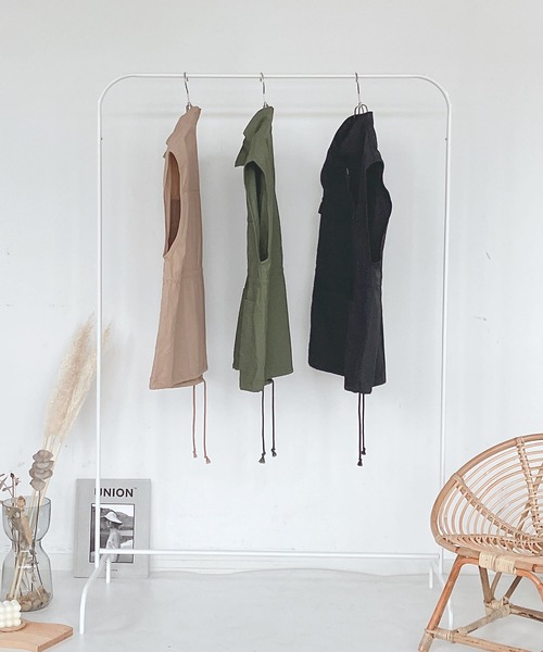 AS KNOW AS plus（アズノゥアズプラス）の「●M-65 ミリタリーベスト（ベスト・レディース・ブラック/ベージュ/カーキ・FREE）」の21枚目の写真