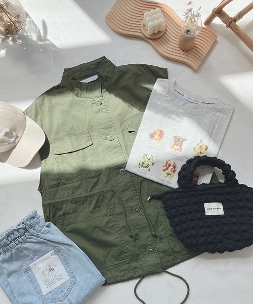 AS KNOW AS plus（アズノゥアズプラス）の「●M-65 ミリタリーベスト（ベスト・レディース・ブラック/ベージュ/カーキ・FREE）」の7枚目の写真