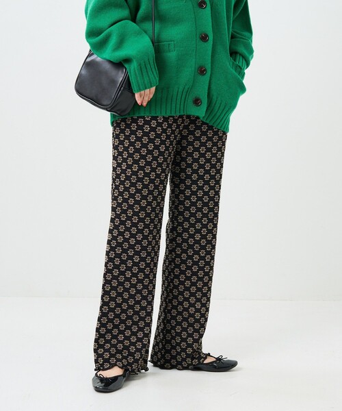 FREAK'S STORE（フリークスストア）の「フラワーストレッチパンツ（その他パンツ・レディース・グリーン/ブラウン/チャコールグレー/ブラック・ﾌﾘ-）」の3枚目の写真