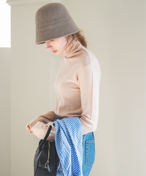 ANGIE（アンジー）の「タートルネックニット（ニット/セーター・レディース・ブラック/パープル/ライム/オレンジ/グリーン/アイボリー/ホワイト系その他/杢グレー/ライトベージュ/ライトパープル/グリーン系その他・MEDIUM/LARGE）」の18枚目の写真