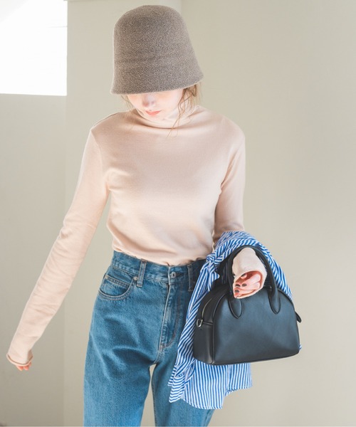 ANGIE（アンジー）の「タートルネックニット（ニット/セーター・レディース・ブラック/パープル/ライム/オレンジ/グリーン/アイボリー/ホワイト系その他/杢グレー/ライトベージュ/ライトパープル/グリーン系その他・MEDIUM/LARGE）」の19枚目の写真