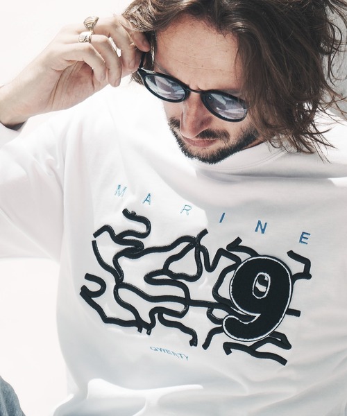 qwerty(クワーティ)の「mlt3979-3D Camo Embroidery LS TEE Tシャツ(Tシャツ/カットソー・メンズ・ネイビー/ブラック/ホワイト・M/L/XL)」の4枚目の写真