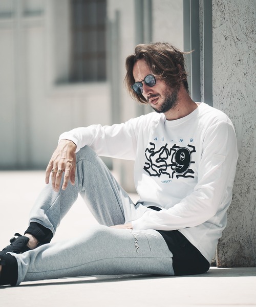 qwerty(クワーティ)の「mlt3979-3D Camo Embroidery LS TEE Tシャツ(Tシャツ/カットソー・メンズ・ネイビー/ブラック/ホワイト・M/L/XL)」の8枚目の写真