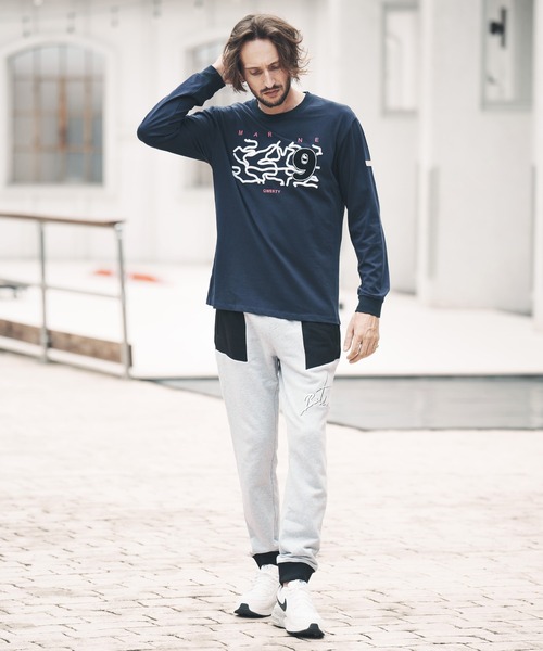 qwerty(クワーティ)の「mlt3979-3D Camo Embroidery LS TEE Tシャツ(Tシャツ/カットソー・メンズ・ネイビー/ブラック/ホワイト・M/L/XL)」の12枚目の写真