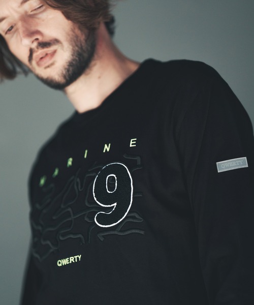 qwerty(クワーティ)の「mlt3979-3D Camo Embroidery LS TEE Tシャツ(Tシャツ/カットソー・メンズ・ネイビー/ブラック/ホワイト・M/L/XL)」の15枚目の写真