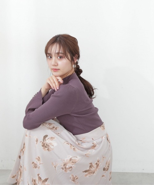 PROPORTION BODY DRESSING（プロポーションボディドレッシング）の「フレアスリーブリブニット / 1212270906（ニット/セーター・レディース・ホワイト系その他/ブラウン/ブラック・MEDIUM/SMALL）」の11枚目の写真