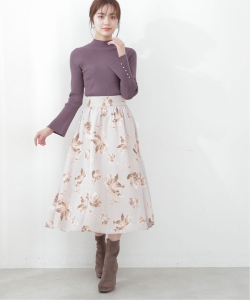 PROPORTION BODY DRESSING（プロポーションボディドレッシング）の「フレアスリーブリブニット / 1212270906（ニット/セーター・レディース・ホワイト系その他/ブラウン/ブラック・MEDIUM/SMALL）」の6枚目の写真