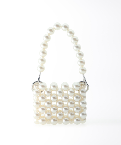 SLOBE citron.（スローブシトロン）の「SLOBE citron. ボールビーズミニBAG（ショルダーバッグ・レディース・ホワイト/アイボリー・FREE）」の2枚目の写真