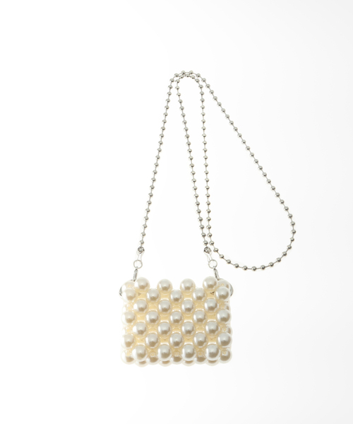 SLOBE citron.（スローブシトロン）の「SLOBE citron. ボールビーズミニBAG（ショルダーバッグ・レディース・ホワイト/アイボリー・FREE）」の10枚目の写真