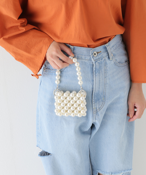 SLOBE citron.（スローブシトロン）の「SLOBE citron. ボールビーズミニBAG（ショルダーバッグ・レディース・ホワイト/アイボリー・FREE）」の15枚目の写真