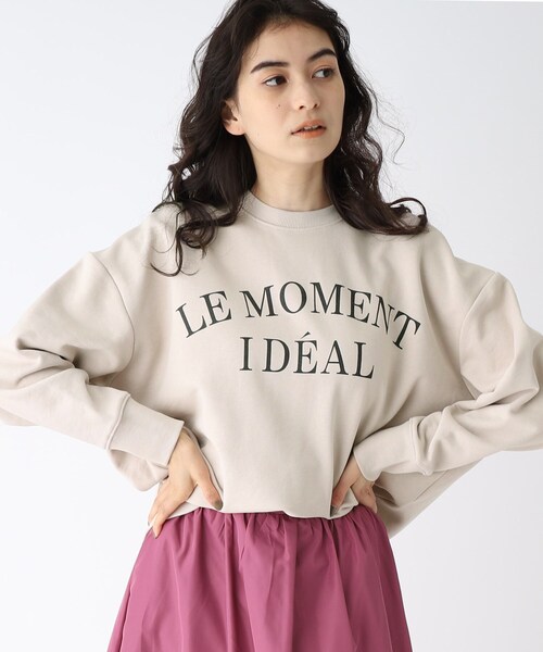 OPAQUE.CLIP（オペークドットクリップ）の「◆【C】LE MOMENT IDEAL ロゴスウェット（スウェット・レディース・ライトグレー/グレー系その他・40/38/36）」の3枚目の写真