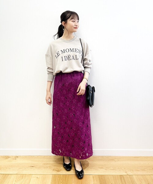 OPAQUE.CLIP（オペークドットクリップ）の「◆【C】LE MOMENT IDEAL ロゴスウェット（スウェット・レディース・ライトグレー/グレー系その他・40/38/36）」の14枚目の写真